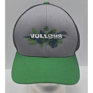Pacific Headwear Volleys Tropical Trucker Hat Snapback Gray Green Cap Volleyball